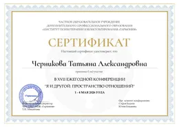 Участие в XVII ежегодной конференции "Я и другой: пространство отношений"